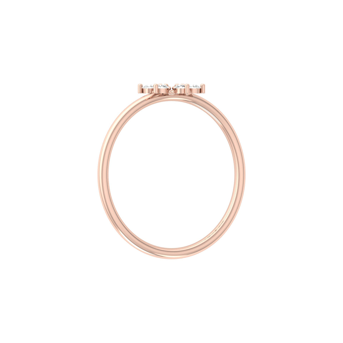 0.16 Carat Floral Diamond Wedding Ring Affordable Round Diamond Band for Women in Solid Gold - HIGHCARAT DIAMONDS
