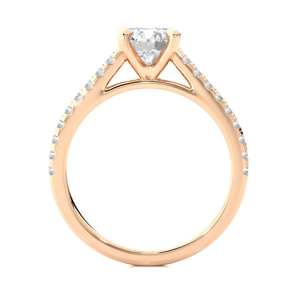 1.36 CT Round Cut Lab Grown Diamond Hidden Halo Set Wedding Ring For Anniversary - HIGHCARAT DIAMONDS