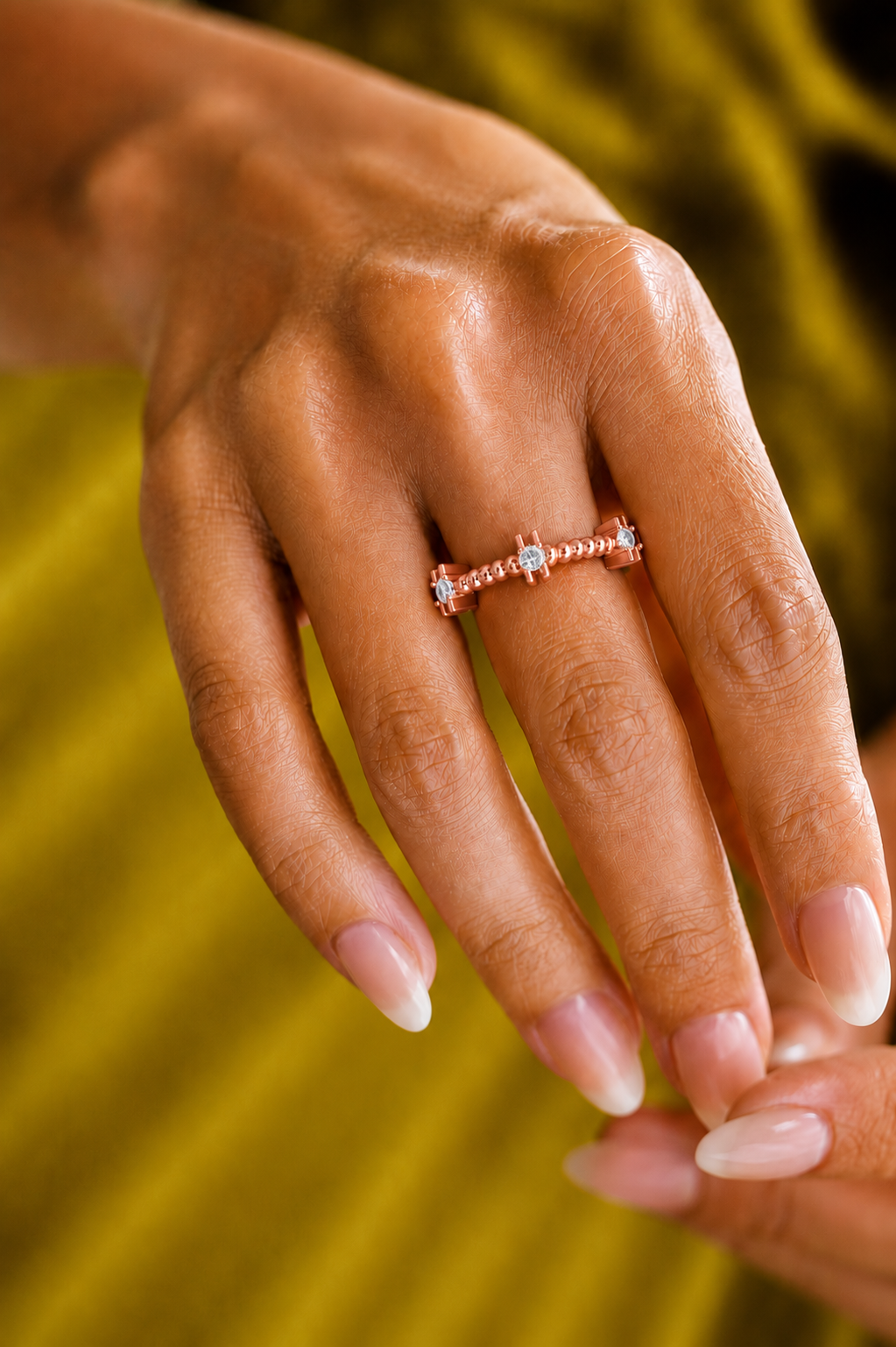 Stackable Round Cut Diamond Wedding Band In 10K Solid Gold Perfect For Everyday Wear - HIGHCARAT DIAMONDS