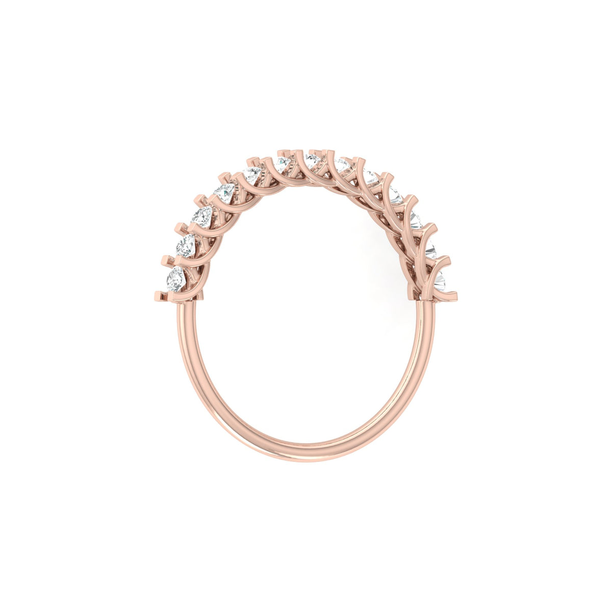 Daily Wearing Diamond Band Ring In 14K Gold Perfect Fit For Any Finger Lab-Grown Or Natural - HIGHCARAT DIAMONDS