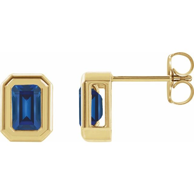 14k-rose-lab-grown-blue-sapphire-solitaire-earrings