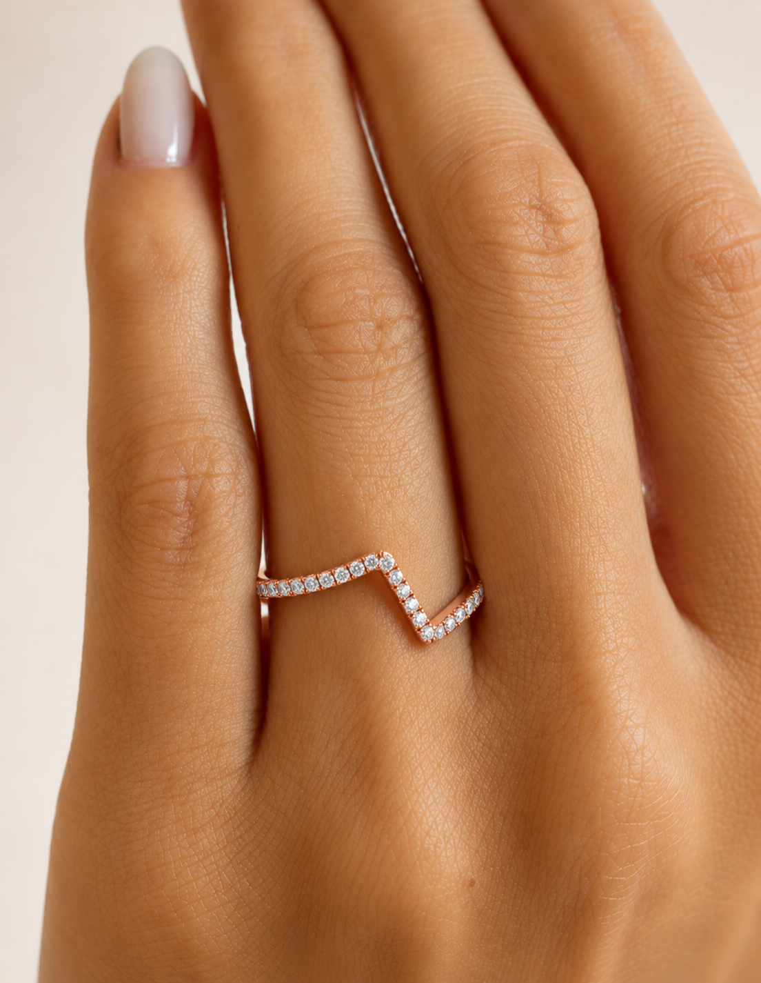 14K Solid Gold Stackable Band Ring Twisted Minimalist Design For Daily Wear - HIGHCARAT DIAMONDS