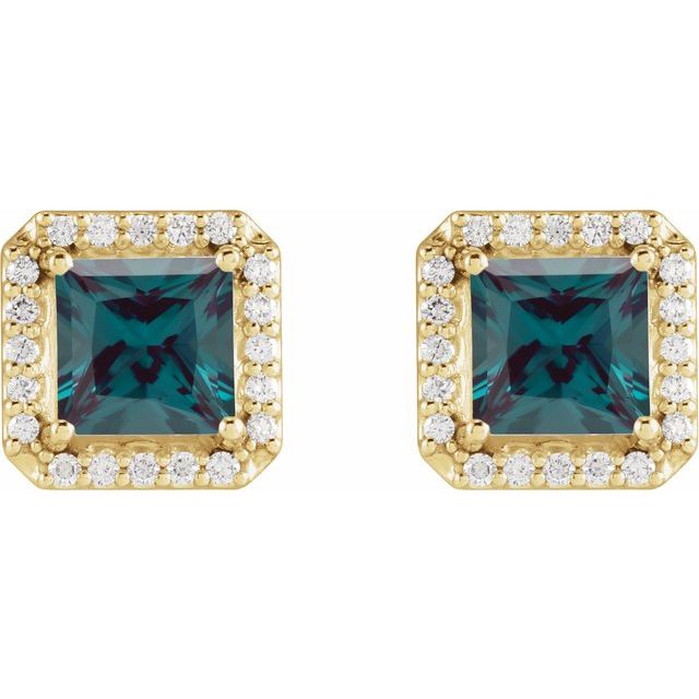 14k-yellow--lab-grown-alexandrite-1/6-ctw-natural-diamond-halo-style-earrings