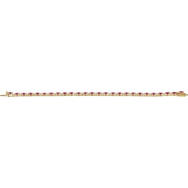 14k-yellow-lab-grown-ruby-&-5/8-ctw-lab-grown-diamond-line-7"-bracelet