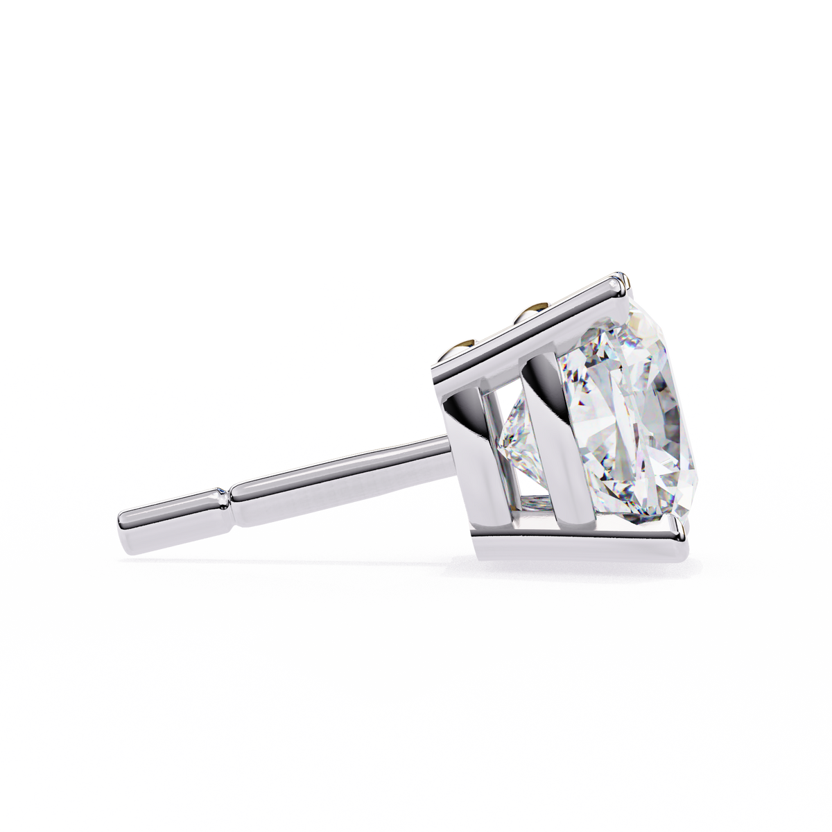 Vintage 2.33Ct Cushion Cut White Colorless Diamond Minimalist Classic Cluster Stud Earring Gift For Her - HIGHCARAT DIAMONDS
