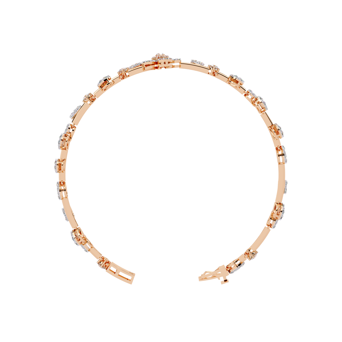 2.36Ct Baguette And Round Cut Diamond Elegant Minimalist Custom Stacking Tennis Party Wear Bracelet - HIGHCARAT DIAMONDS