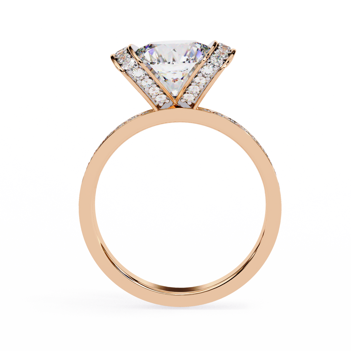 3.30 Ct Antique Round Cut Lab Grown Diamond 10K/14K/18K option Minimalist Wedding Ring - HIGHCARAT DIAMONDS