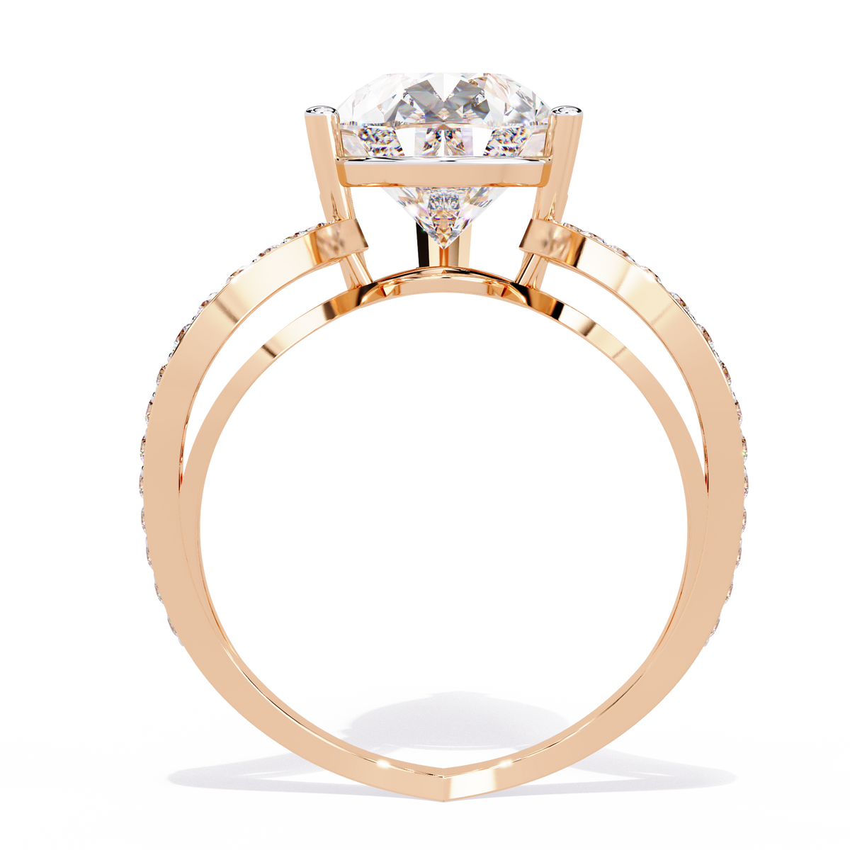 5.00Ct Pear And Round Cut White Colorless Diamond V Shape Antique Classic Stunning Wedding Ring Gift For Women's - HIGHCARAT DIAMONDS
