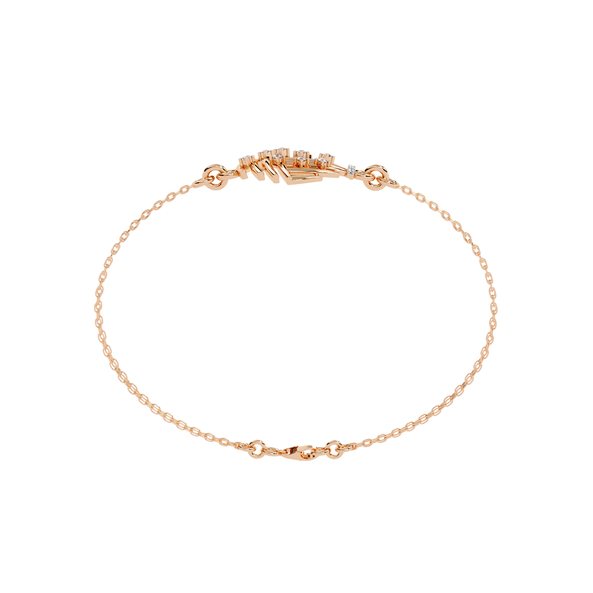 Antique 0.13Ct Round Cut White Colorless Lab Grown Diamond Vintage Dainty Party Wear Cuff Bracelet For Gift - HIGHCARAT DIAMONDS