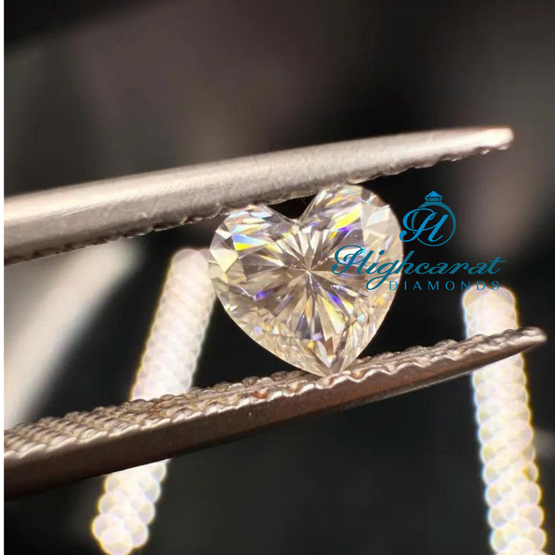 Certified Antique Heart Shape Lab Grown Diamond with refined contours and clear brilliance