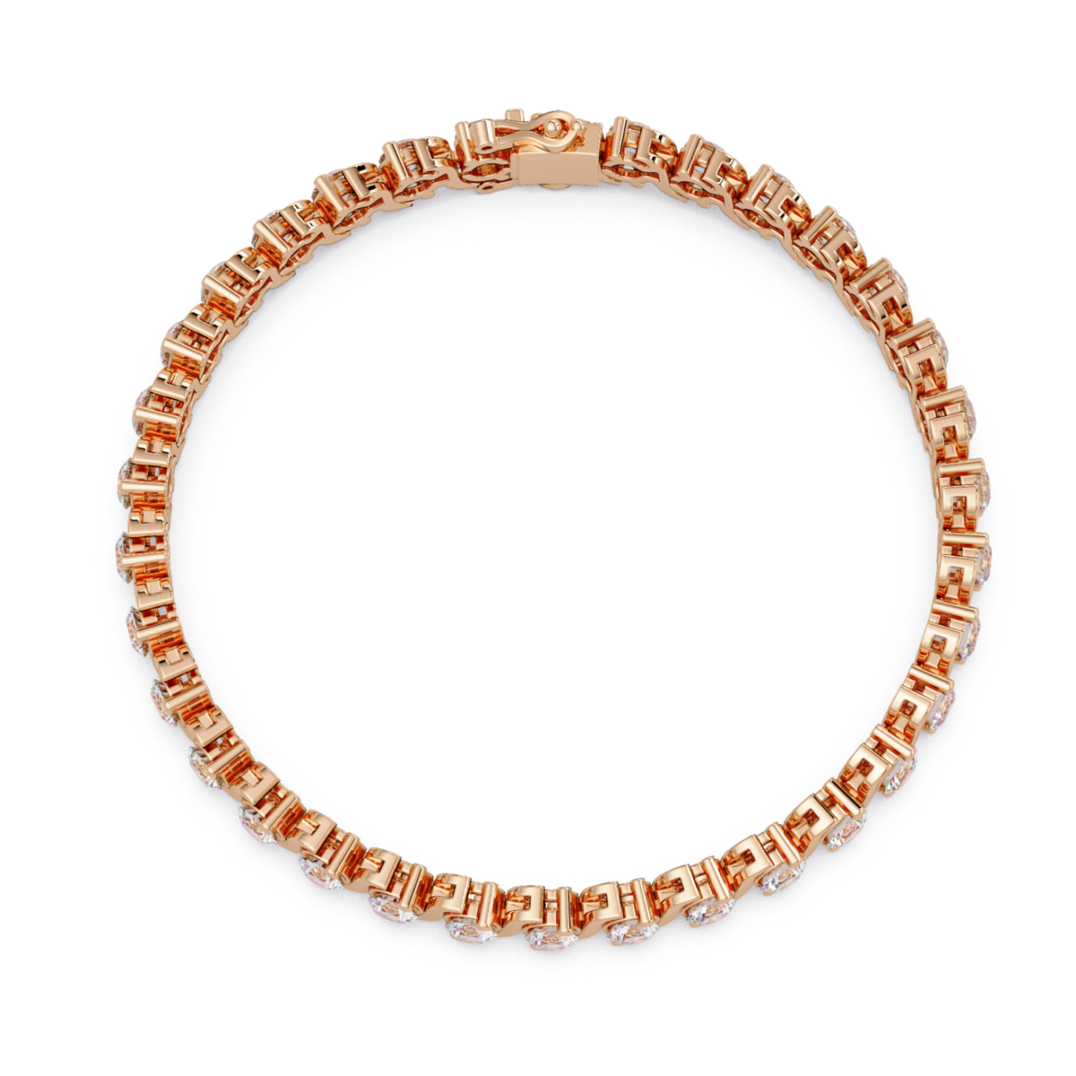 Diamond Swirl Link Lab Grown Diamond Tennis Bracelet - HIGHCARAT DIAMONDS