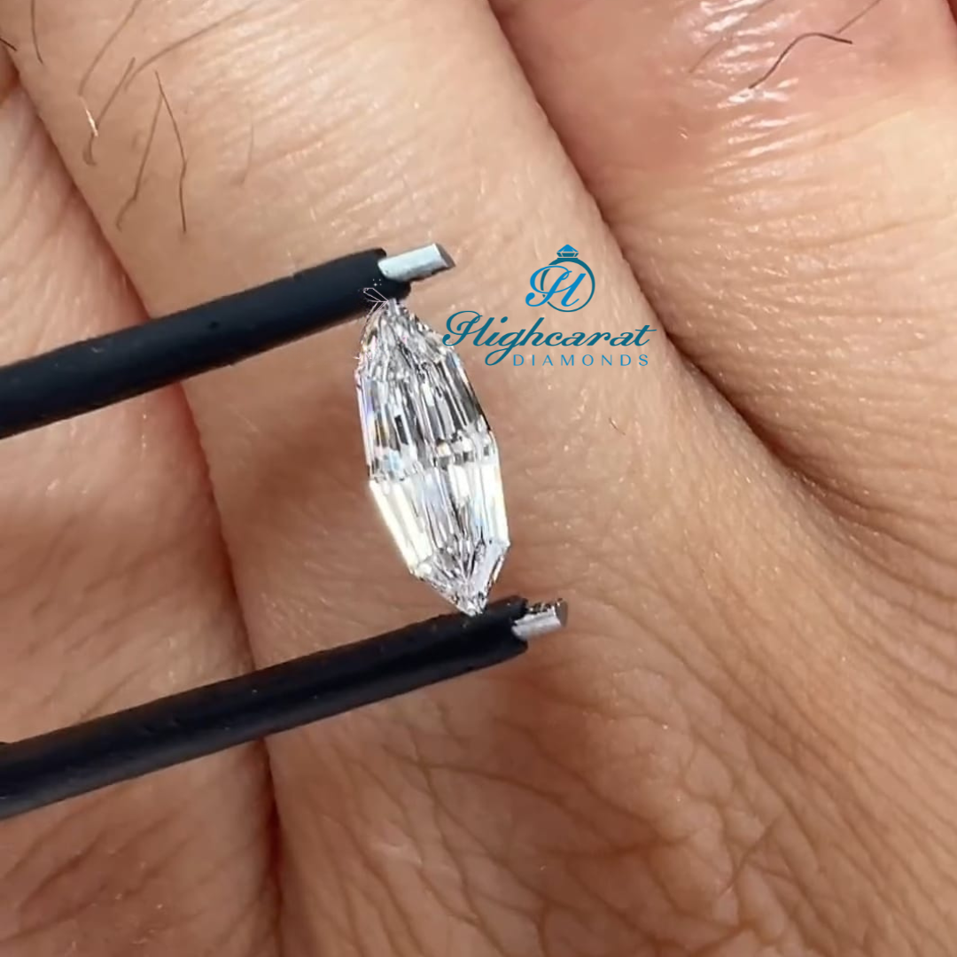 Fancy Shape Marquise Loose Diamond designed with layered step faceting and clean contours