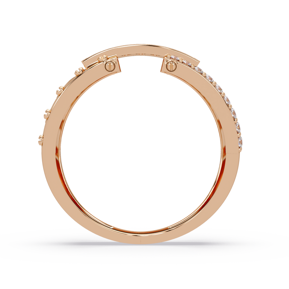 Geometric Pavé Lab Grown Diamond Statement Ring - HIGHCARAT DIAMONDS