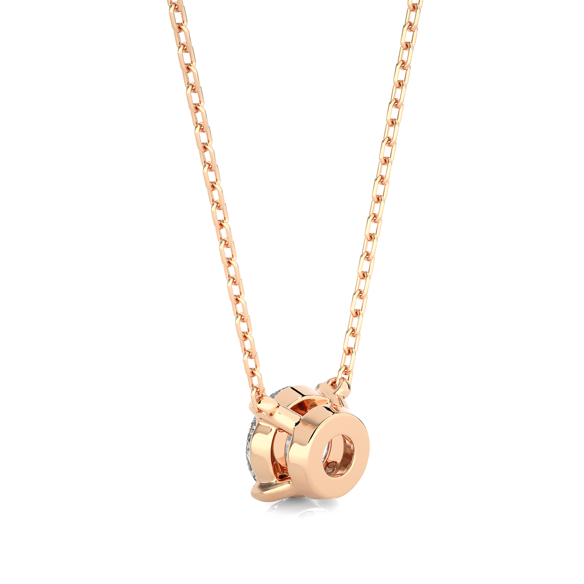 Handcrafted 14K Gold Labgrown Diamond Solitaire Pendant Necklace perfect gift for wife - HIGHCARAT DIAMONDS