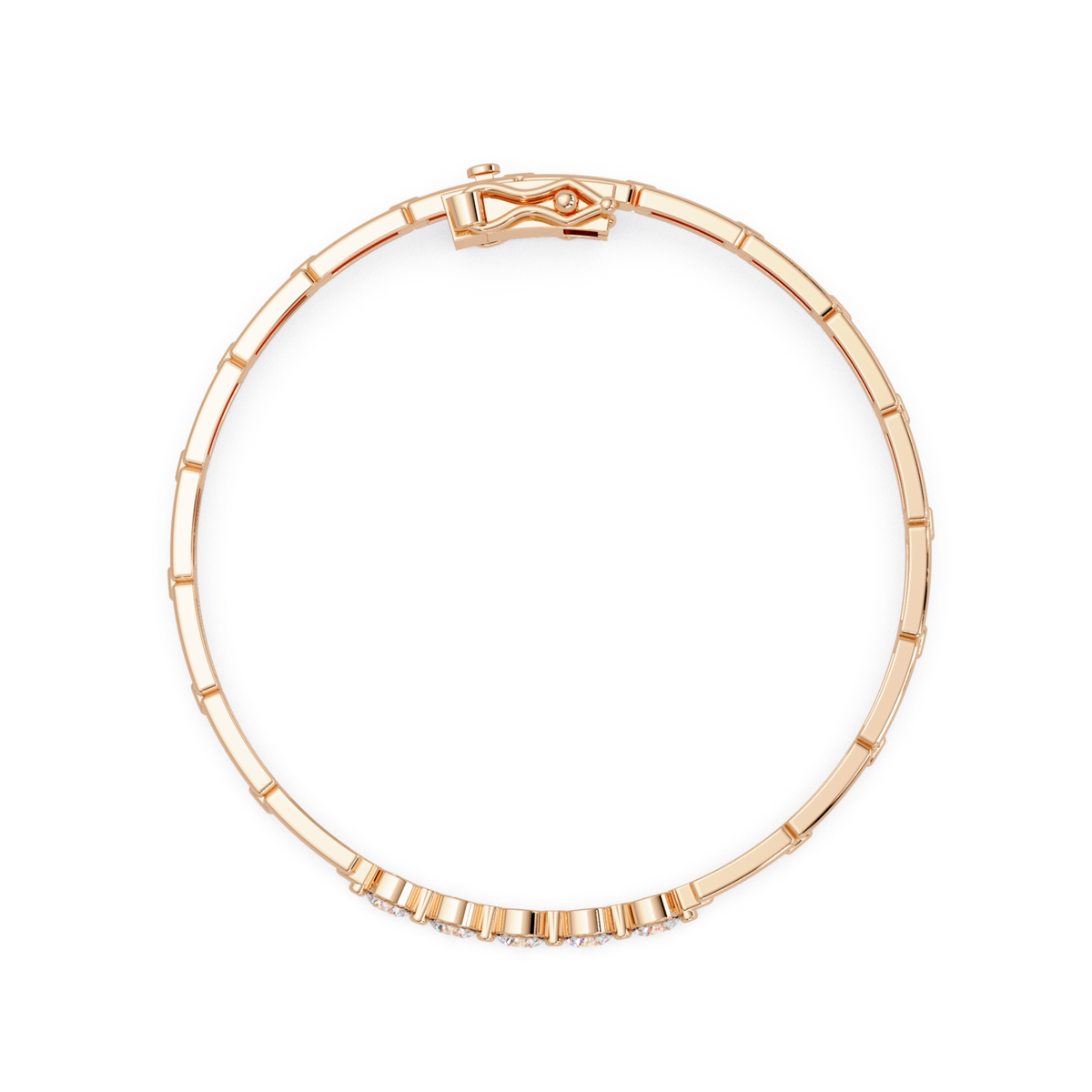 Minimal Five Stone Lab Grown Diamond Link Bracelet - HIGHCARAT DIAMONDS