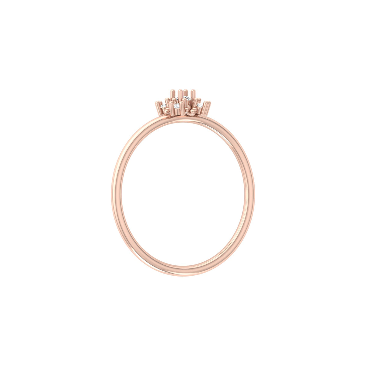 Minimalist 0.06 CT Round Cut Band Ring For Women's Charming Jewelry For Dailywear - HIGHCARAT DIAMONDS
