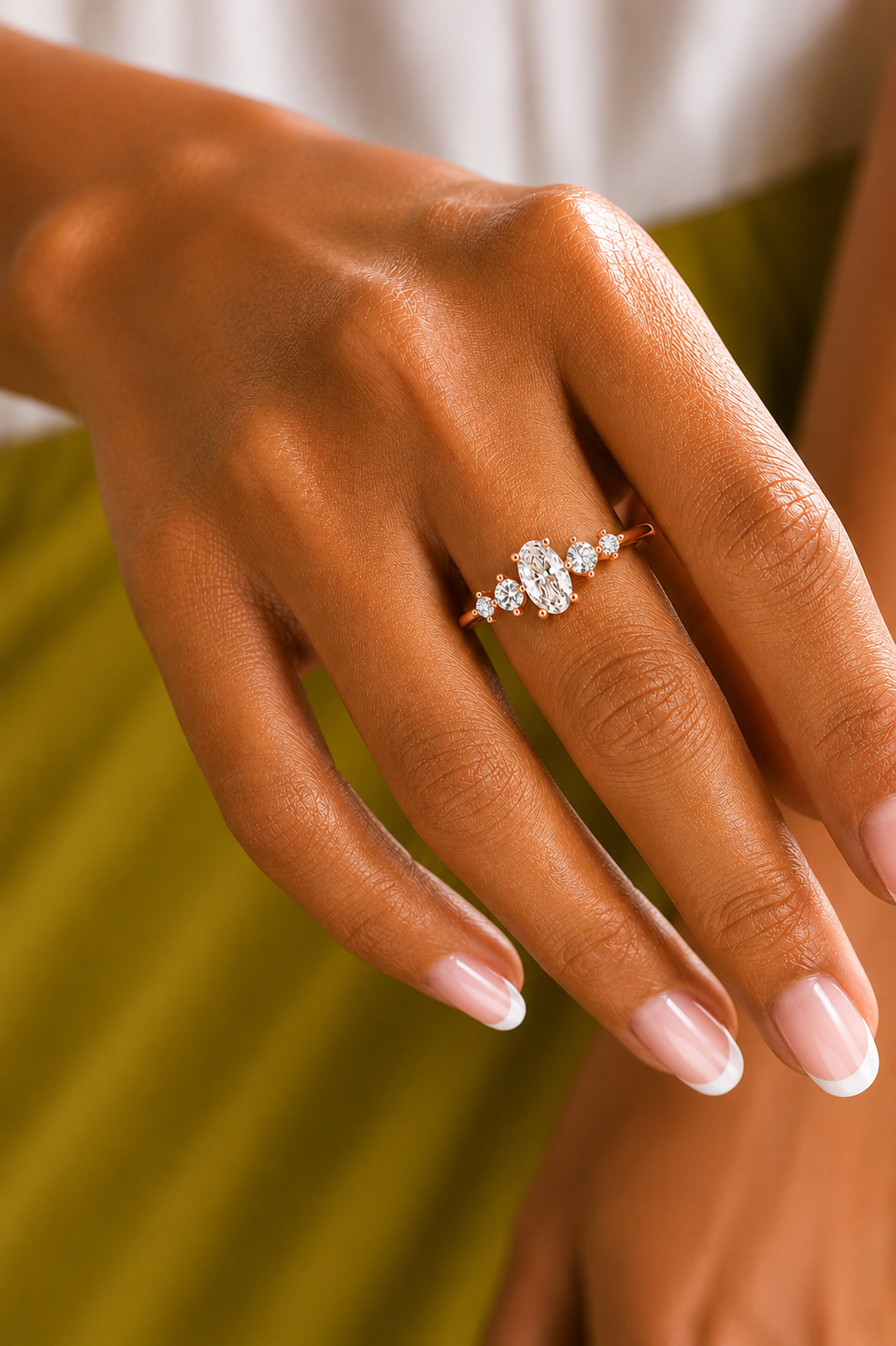 Minimalist 0.17 CT Round And Oval Labgrown Diamond Stackable Band Ring For Women's - HIGHCARAT DIAMONDS