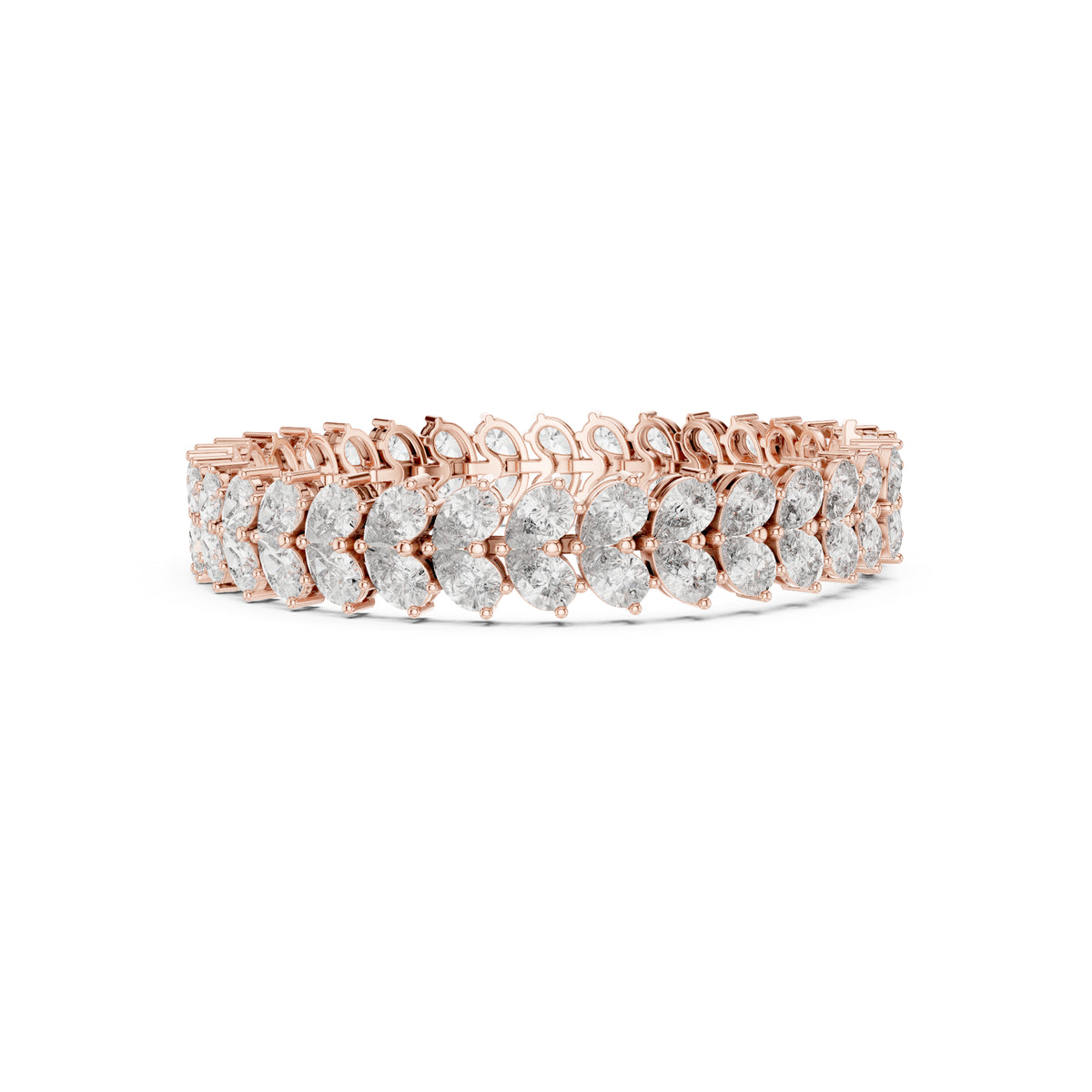 17.58 CT pear Cut Top Grade Diamond Unique Simple Delicate Cluster Tennis Bracelet Gift For Her - HIGHCARAT DIAMONDS