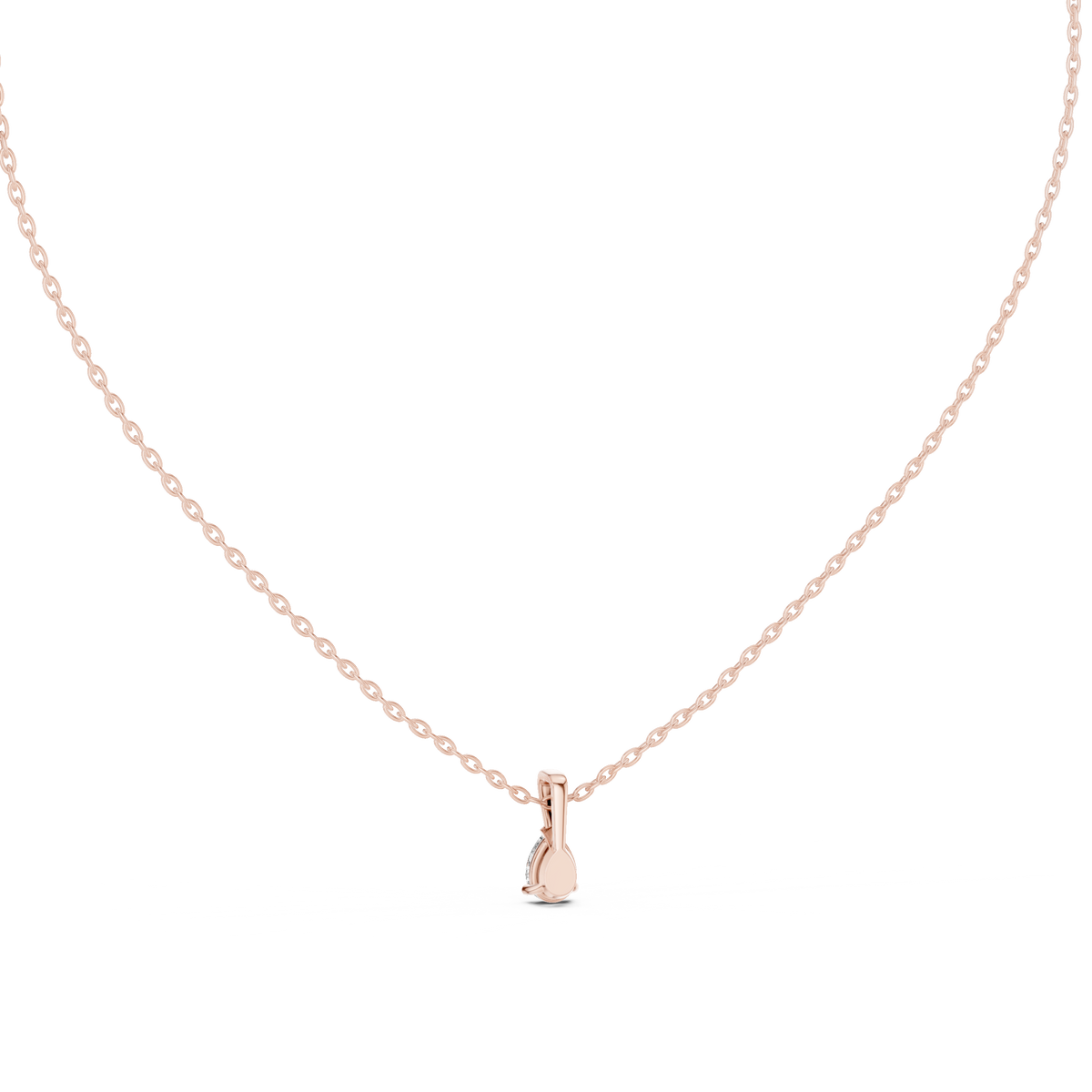 Classic 0.50 Ct Pear Cut Labgrown Diamond Solitaire Pendant For Her In 18K Solid Yellow Gold - HIGHCARAT DIAMONDS