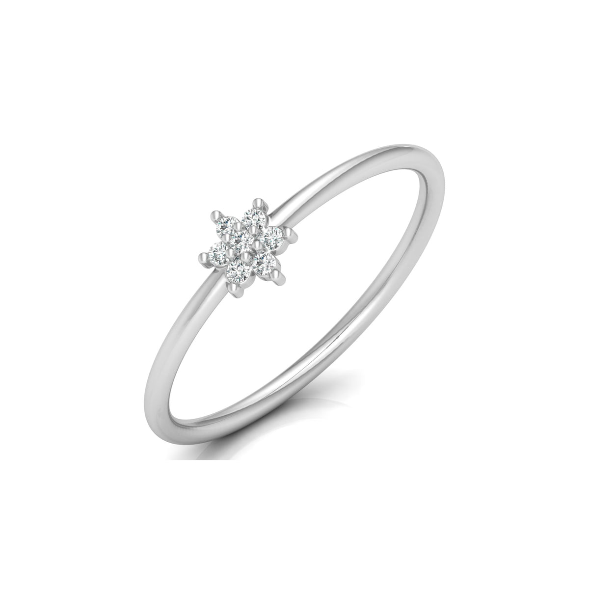 Round Cut Lab Diamond Floral Engagement Ring - HIGHCARAT DIAMONDS