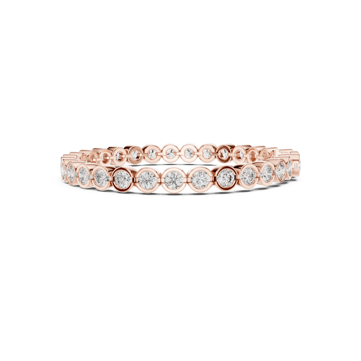 9.30 Ct Round Cut Top Grade Diamond Antique Delicate Vintage Sparkling Bezel Set Bridesmaid Tennis Bracelet - HIGHCARAT DIAMONDS