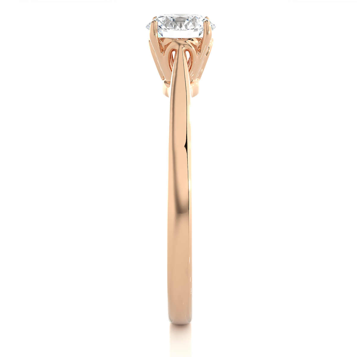 Round Cut Shaped Lab Grown Diamond Colorless Minimalist Solitaire Diamond Ring Perfect Gift For Her - HIGHCARAT DIAMONDS