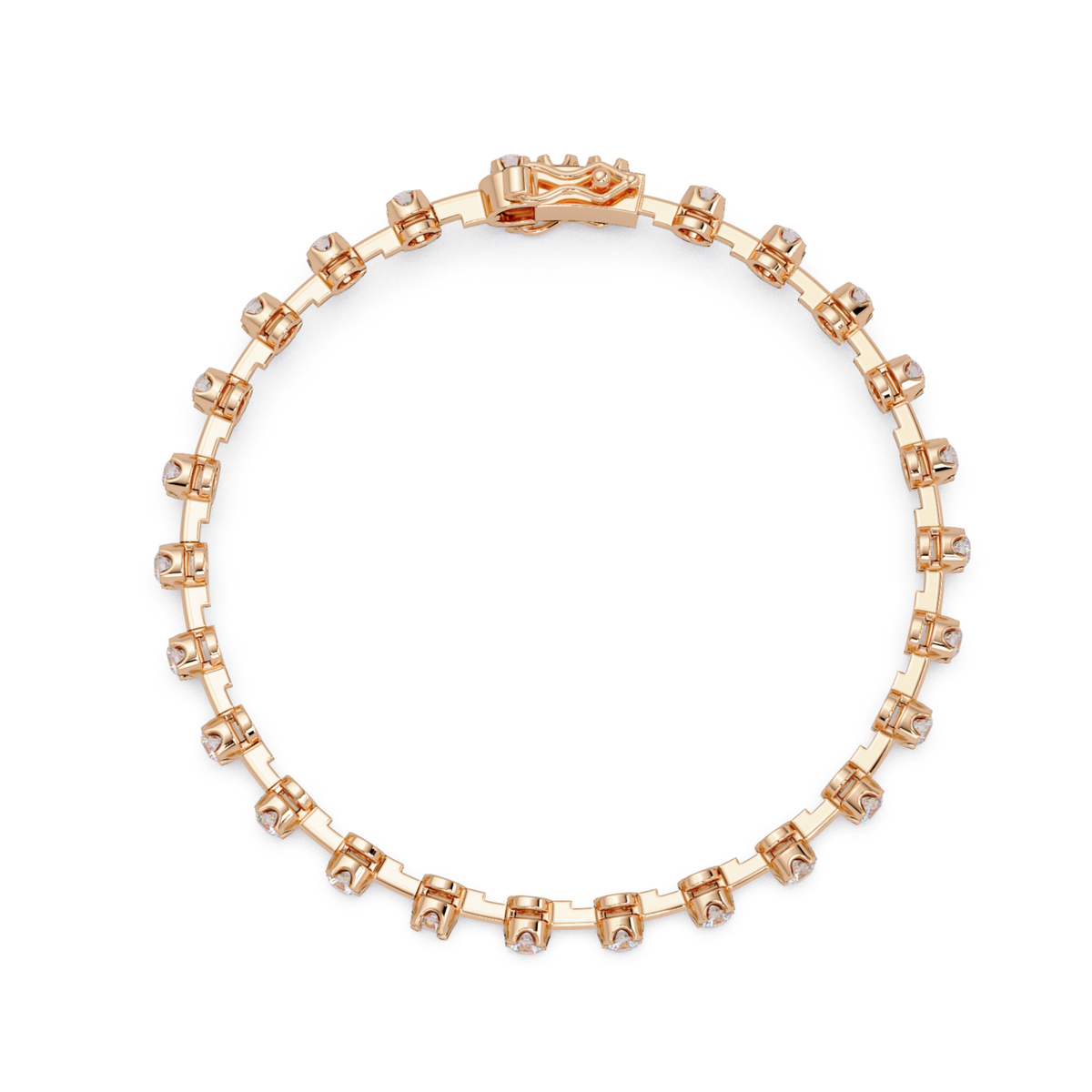 Round Lab Grown Diamond Bezel Tennis Bracelet - HIGHCARAT DIAMONDS