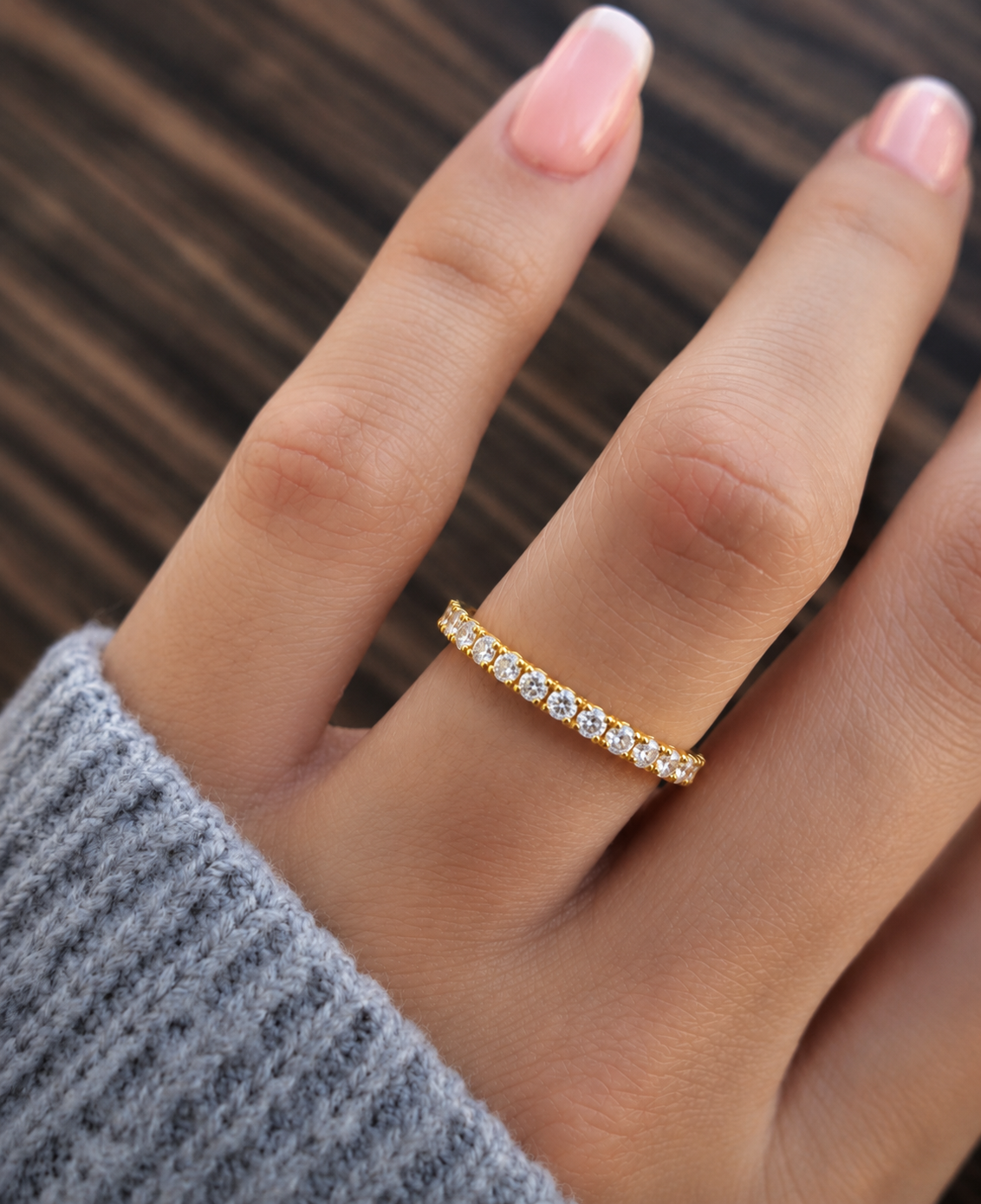 Full Eternity Wedding Band With Round Labgrown Diamonds Classic And Timeless Design - HIGHCARAT DIAMONDS