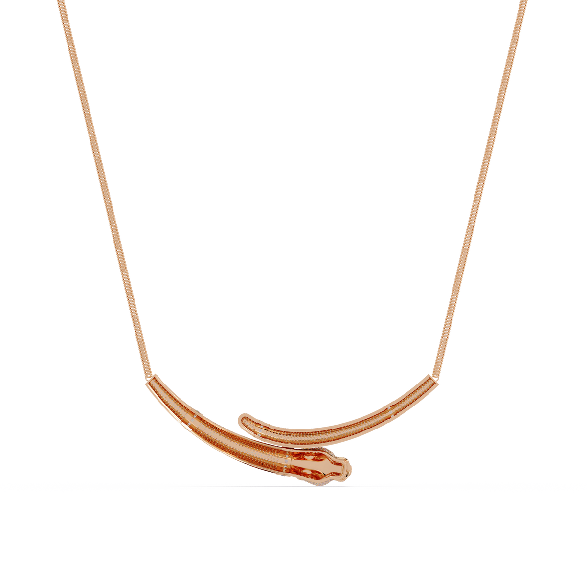 Signature 14K Gold Lab Grown Diamond Panther Necklace pendant - HIGHCARAT DIAMONDS