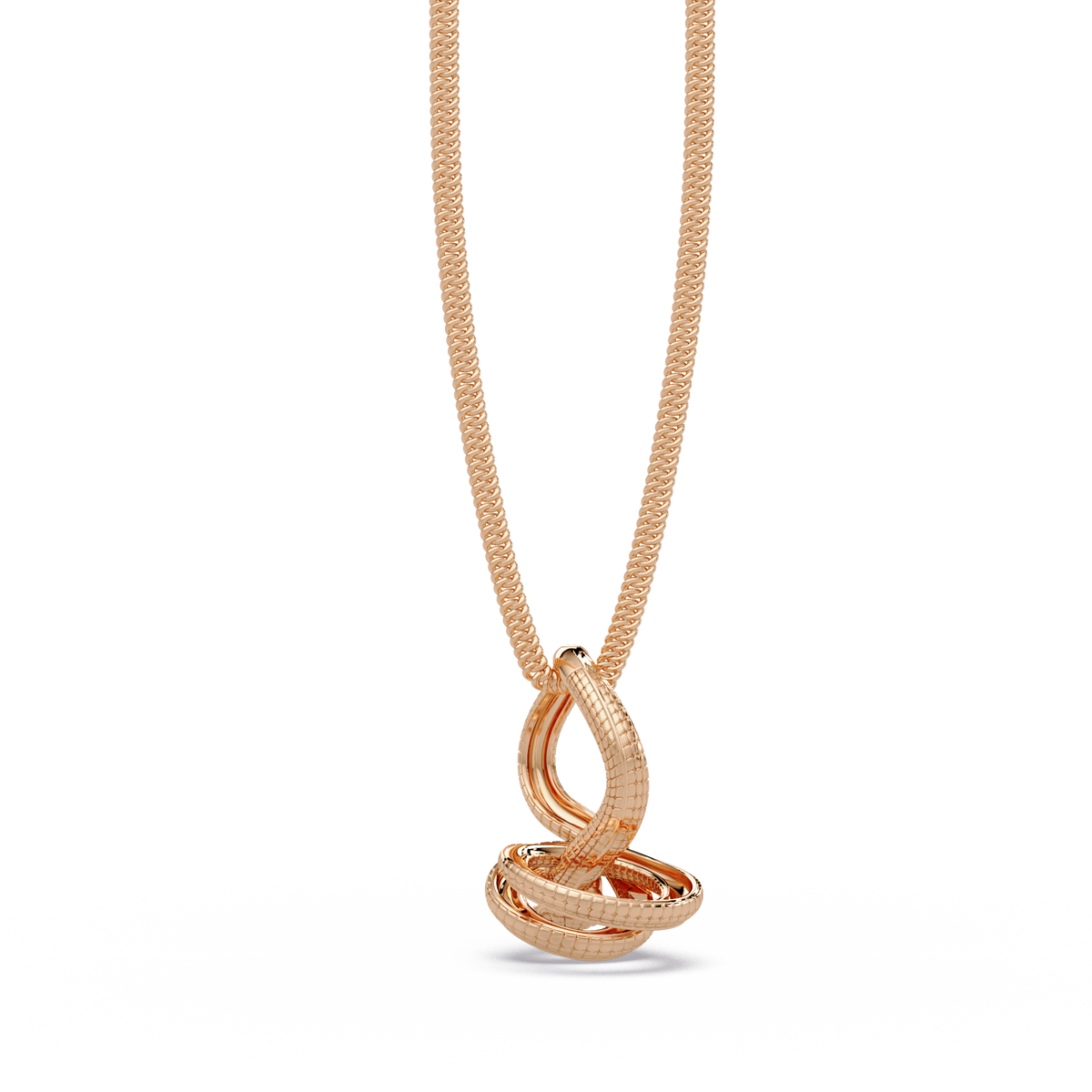 Snake Wrap Lab Grown Diamond Circular Pendant - HIGHCARAT DIAMONDS
