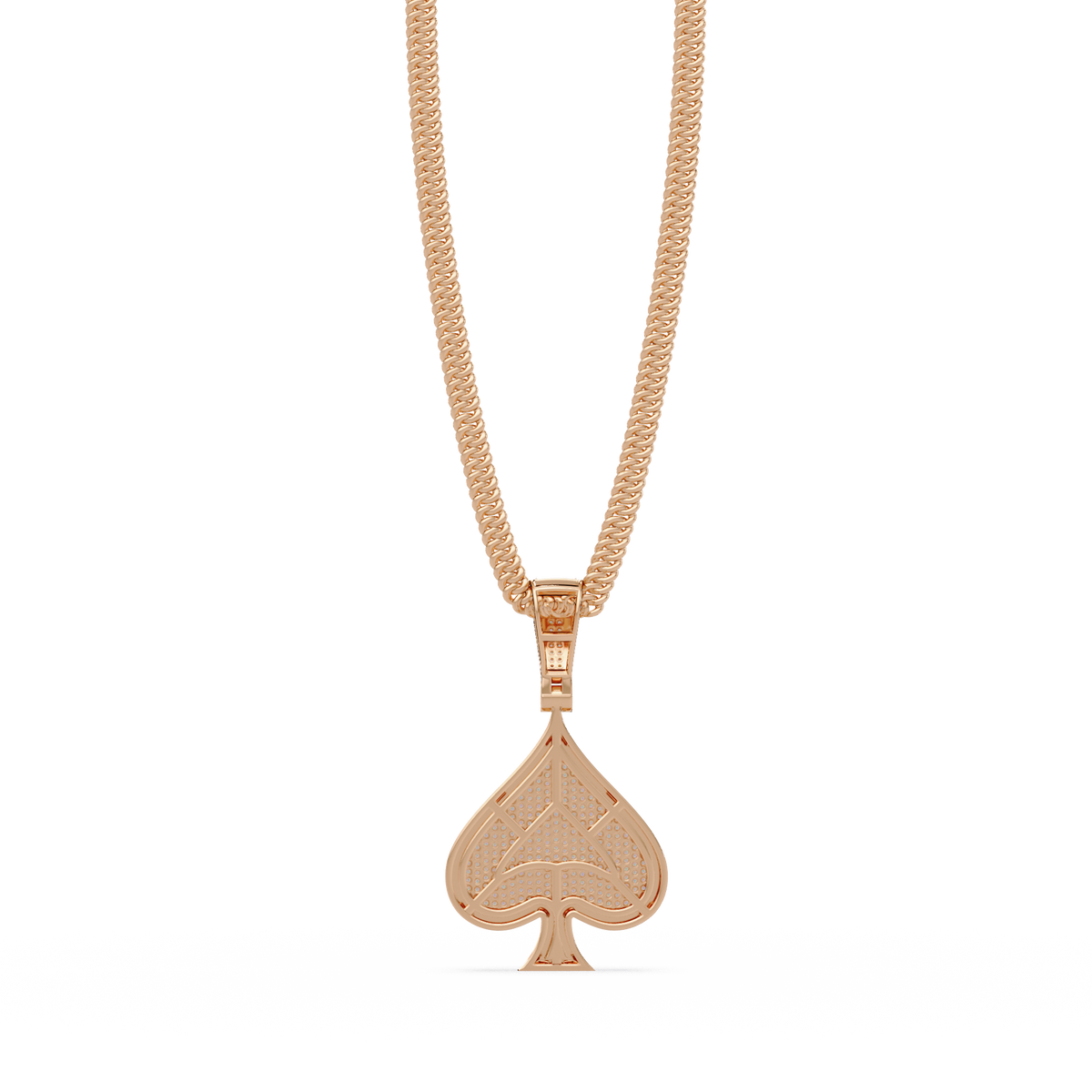 Spade Shape Pave Lab Grown Diamond Pendant - HIGHCARAT DIAMONDS