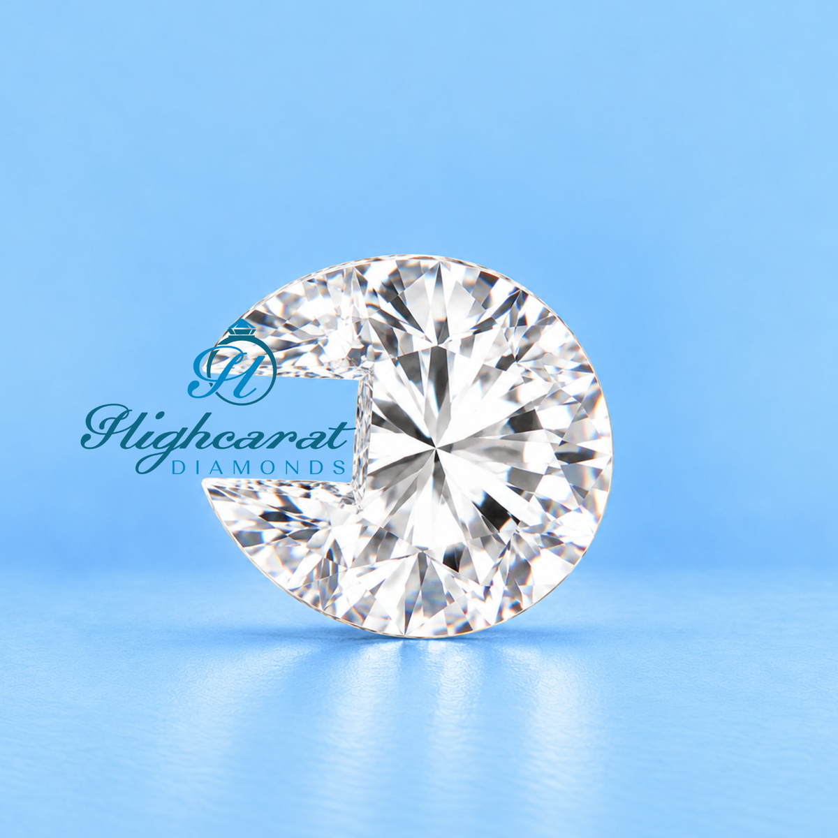Close-up of U letter shape diamond