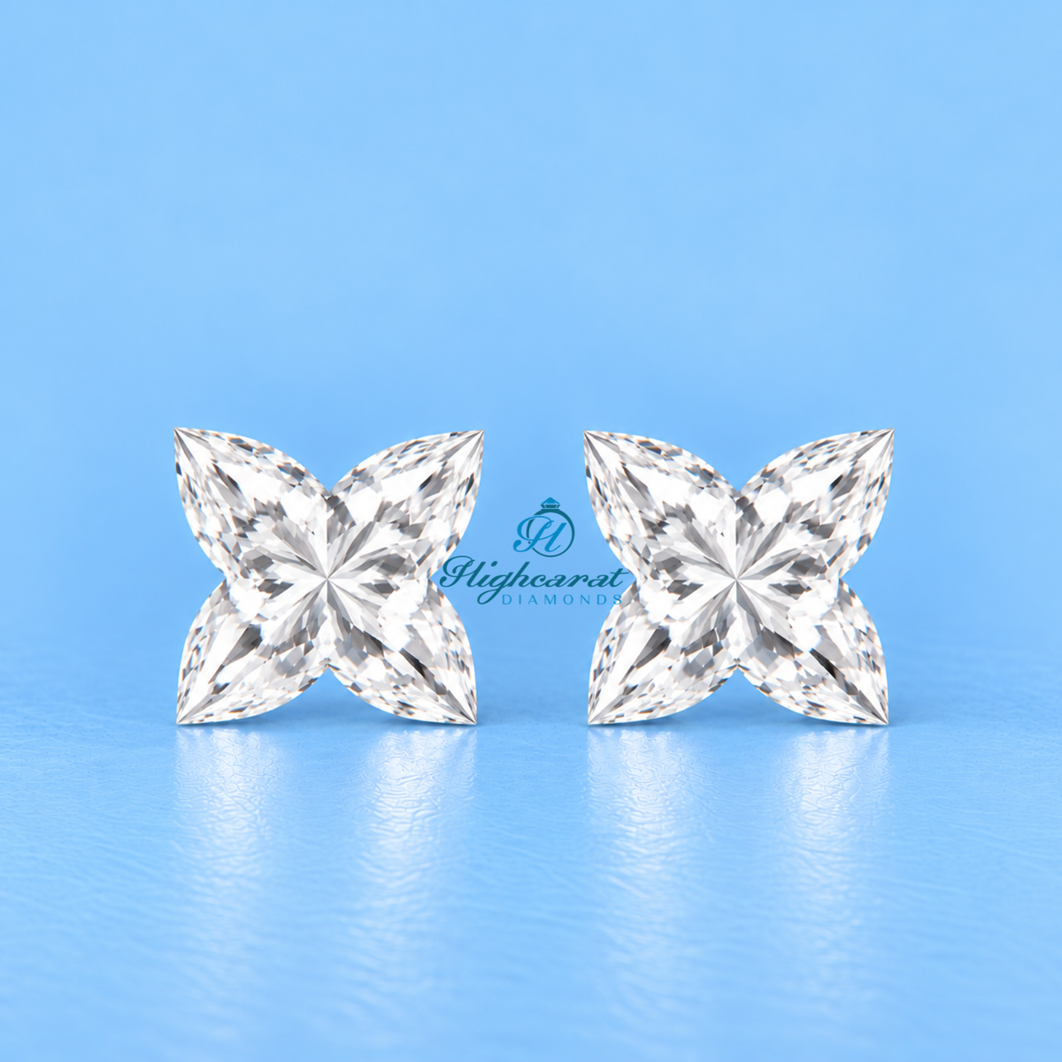 Loose Lily Flower Shaped Lab Grown Diamond for Custom Jewelry Designs
