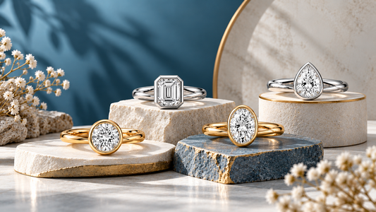 Bezel Setting on a Lab Grown Diamond Ring