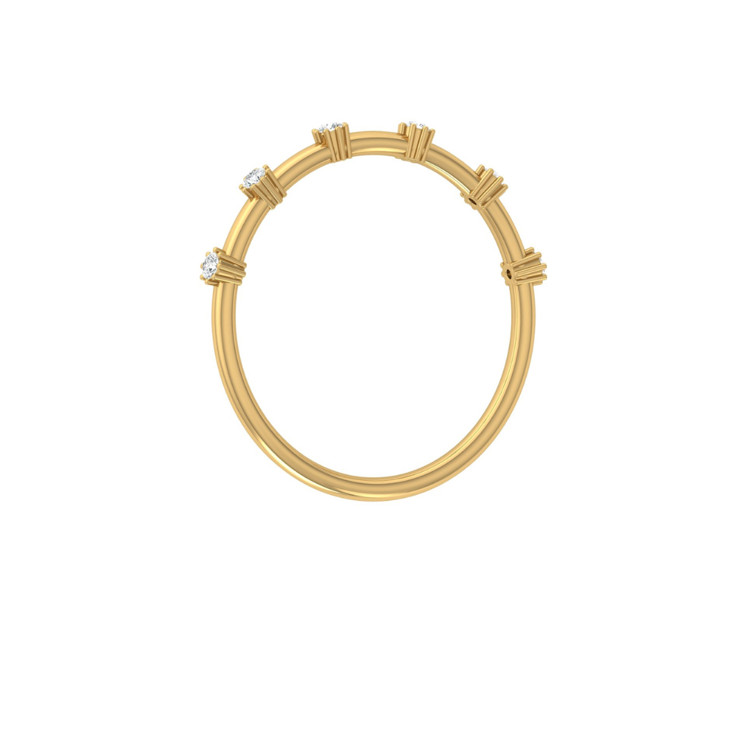 Dainty 0.08 CT Round Diamond Band Ring for Womens Comfortable and Stylish - HIGHCARAT DIAMONDS