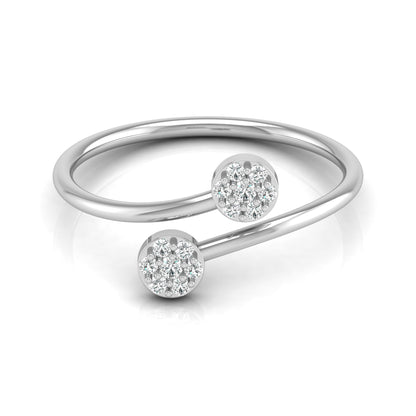 0.10 CT Bypass Round Diamond Women's Ring for Her In 14KT Gold Lab-Grown Or Natural - HIGHCARAT DIAMONDS