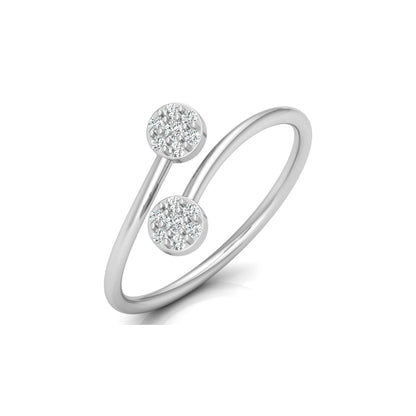 0.10 CT Bypass Round Diamond Women's Ring for Her In 14KT Gold Lab-Grown Or Natural - HIGHCARAT DIAMONDS