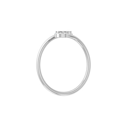 0.10 CT Bypass Round Diamond Women's Ring for Her In 14KT Gold Lab-Grown Or Natural - HIGHCARAT DIAMONDS