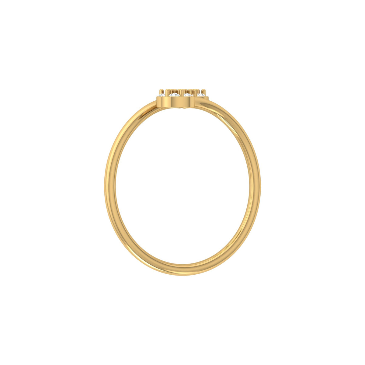 0.10 CT Bypass Round Diamond Women's Ring for Her In 14KT Gold Lab-Grown Or Natural - HIGHCARAT DIAMONDS