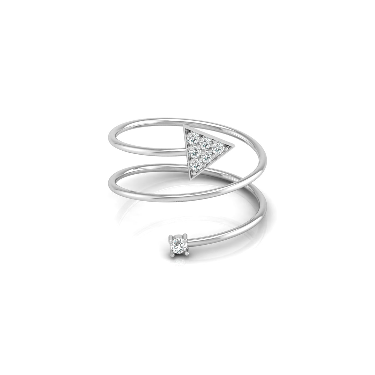 0.11 CT Minimalist Twisted Ring for Her Modern Twist for Everyday Wear In 10KT 14KT 18KT Gold Lab-Grown or Natural - HIGHCARAT DIAMONDS