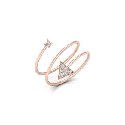 0.11 CT Minimalist Twisted Ring for Her Modern Twist for Everyday Wear In 10KT 14KT 18KT Gold Lab-Grown or Natural - HIGHCARAT DIAMONDS