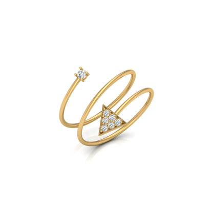 0.11 CT Minimalist Twisted Ring for Her Modern Twist for Everyday Wear In 10KT 14KT 18KT Gold Lab-Grown or Natural - HIGHCARAT DIAMONDS