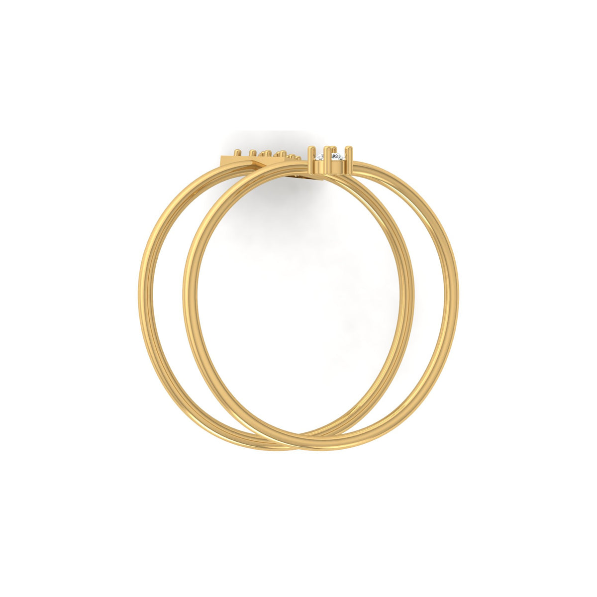 0.11 CT Minimalist Twisted Ring for Her Modern Twist for Everyday Wear In 10KT 14KT 18KT Gold Lab-Grown or Natural - HIGHCARAT DIAMONDS