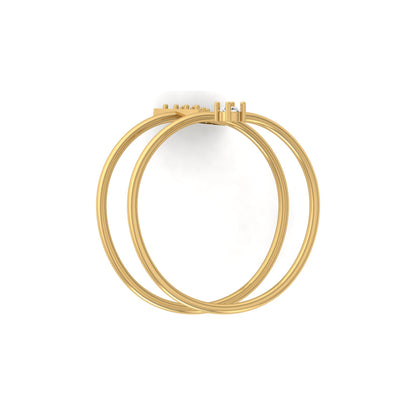 0.11 CT Minimalist Twisted Ring for Her Modern Twist for Everyday Wear In 10KT 14KT 18KT Gold Lab-Grown or Natural - HIGHCARAT DIAMONDS