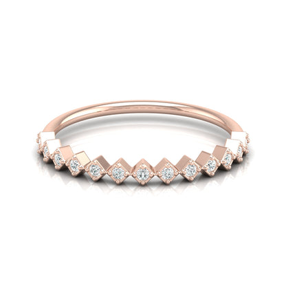 0.11 CT Diamond Band Ring for Women's Lightweight & Elegant Anniversary gift for her - HIGHCARAT DIAMONDS