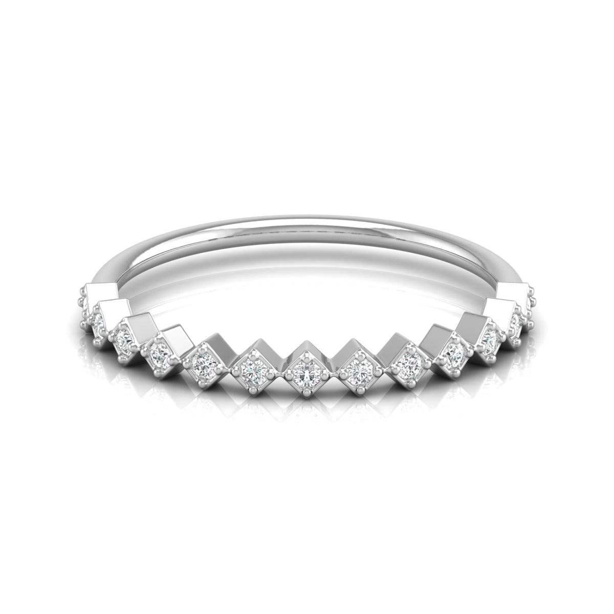 0.11 CT Diamond Band Ring for Women's Lightweight & Elegant Anniversary gift for her - HIGHCARAT DIAMONDS