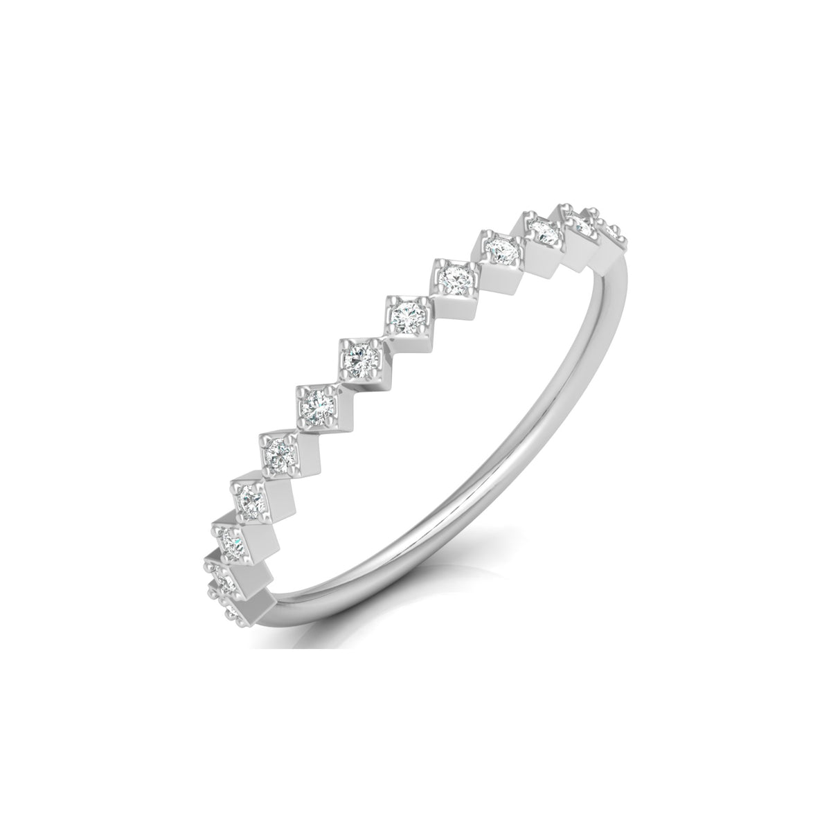 0.11 CT Diamond Band Ring for Women's Lightweight & Elegant Anniversary gift for her - HIGHCARAT DIAMONDS