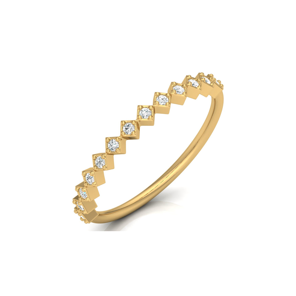 0.11 CT Diamond Band Ring for Women's Lightweight & Elegant Anniversary gift for her - HIGHCARAT DIAMONDS