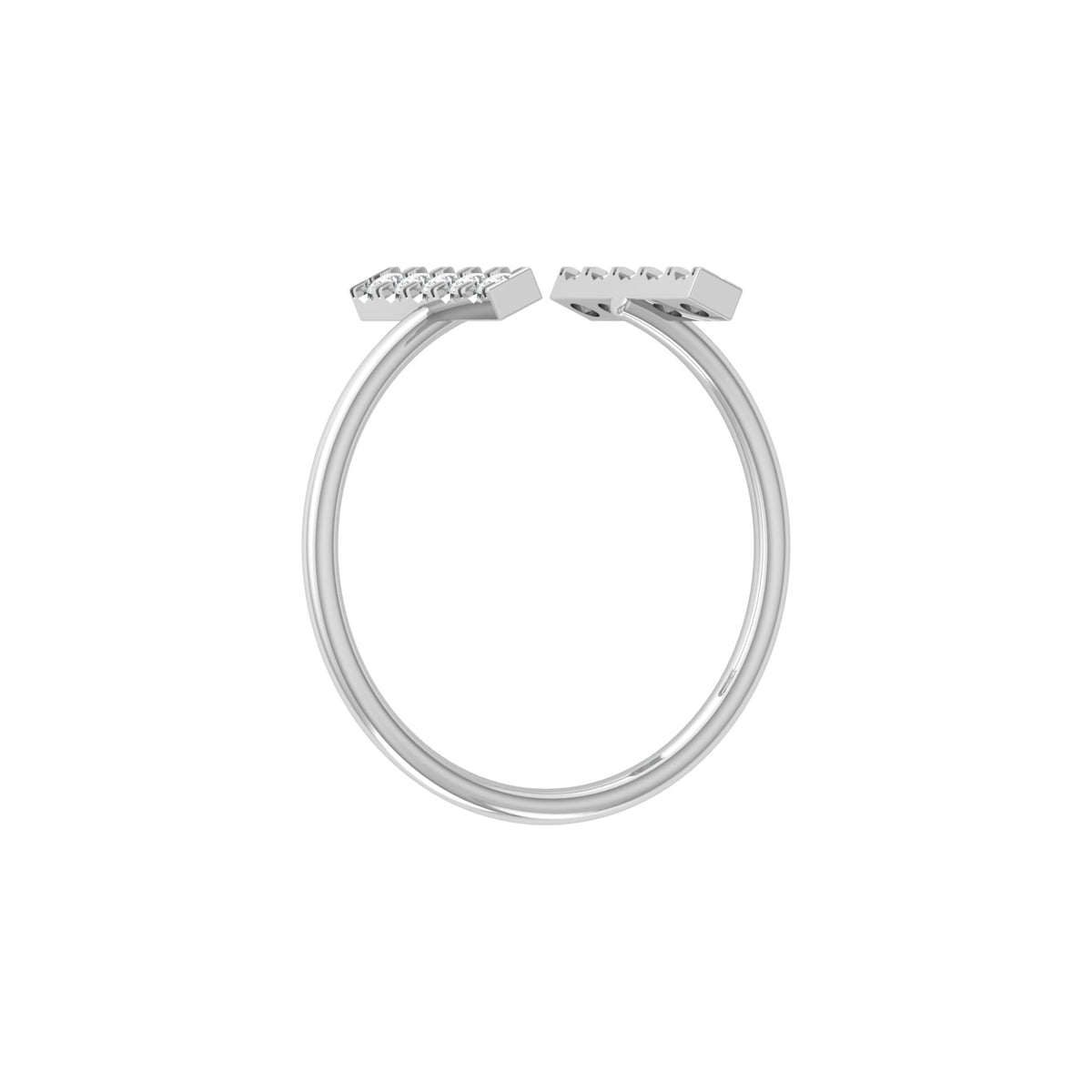 0.13 CT Colorless Round Unique Open Wedding Band Engagement Ring For Her - HIGHCARAT DIAMONDS