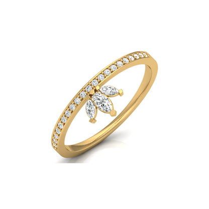 0.17 CT Dainty Crystal Tiara Crown Wedding Ring for Her Elegant Bridal Band In Natural And Labgrown Diamonds - HIGHCARAT DIAMONDS